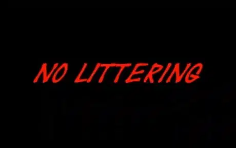 No Littering poster