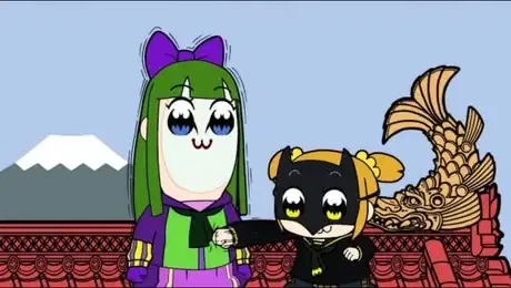 Ninja Batman x Poputepipikku Kindan no Collab CM poster