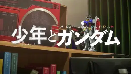 A Boy with Gundam poster