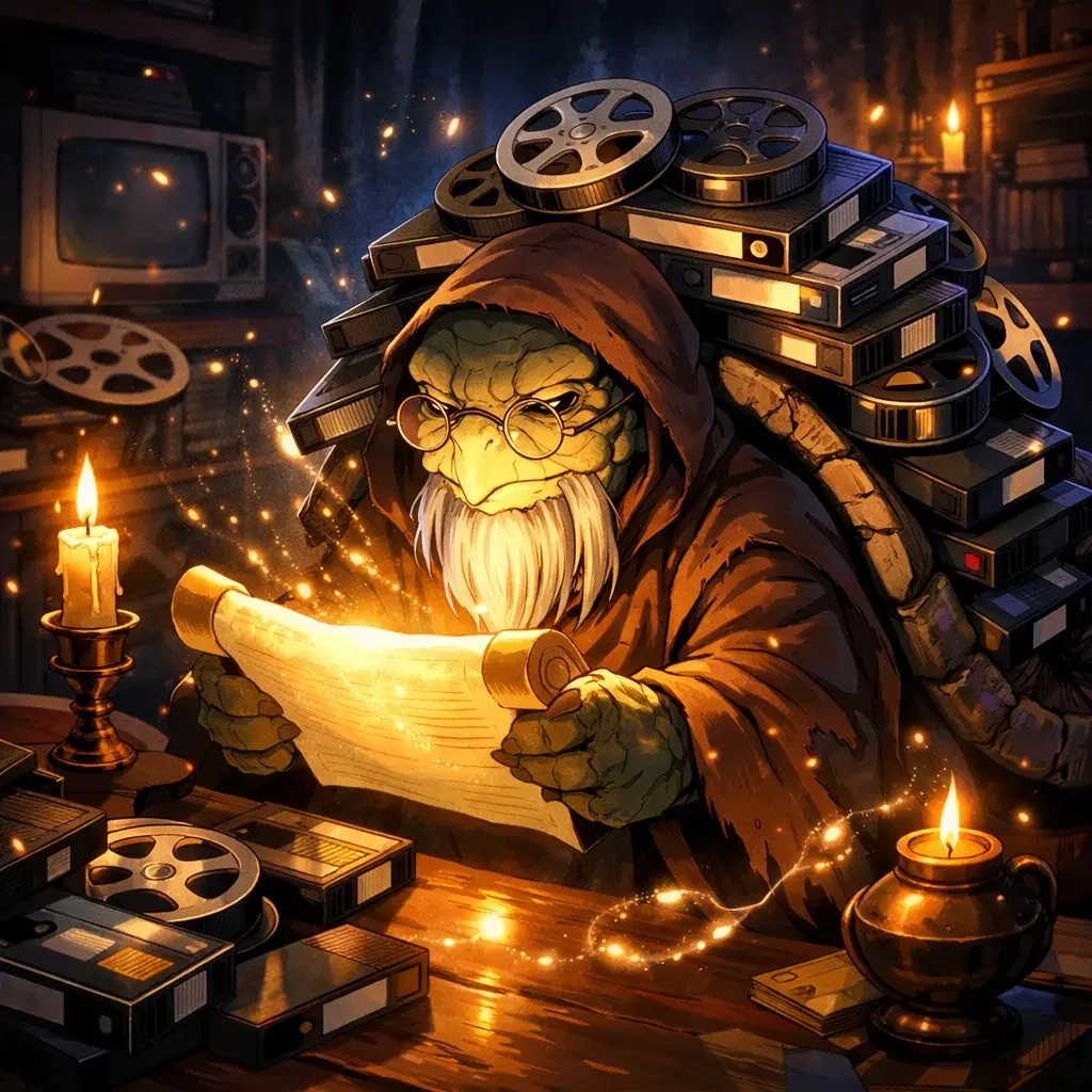 The Elder Scroll — Otaku Den persona archetype card art. Anime peaked before you were born.